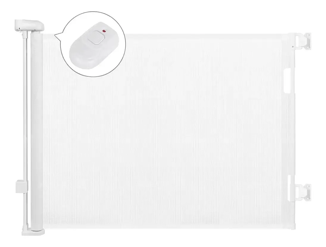 Barreira de segurança para portas e escadas de plástico YBB LTJ090-WHITE cor branca de 20cm a 18cm de largura - altura 86cm