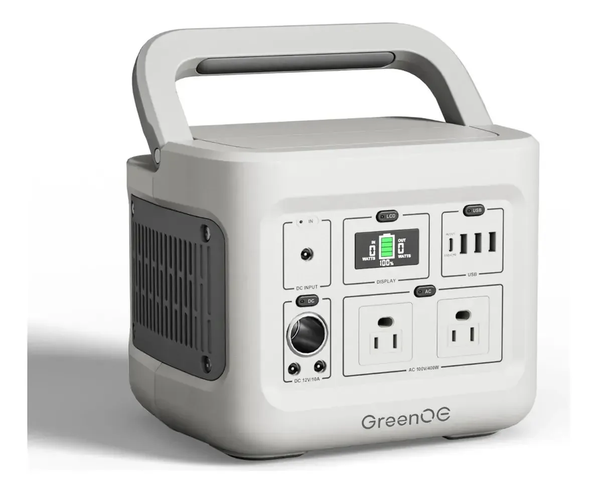 Central elétrica portátil Greenoe Aw400 800w 500wh AC/DC