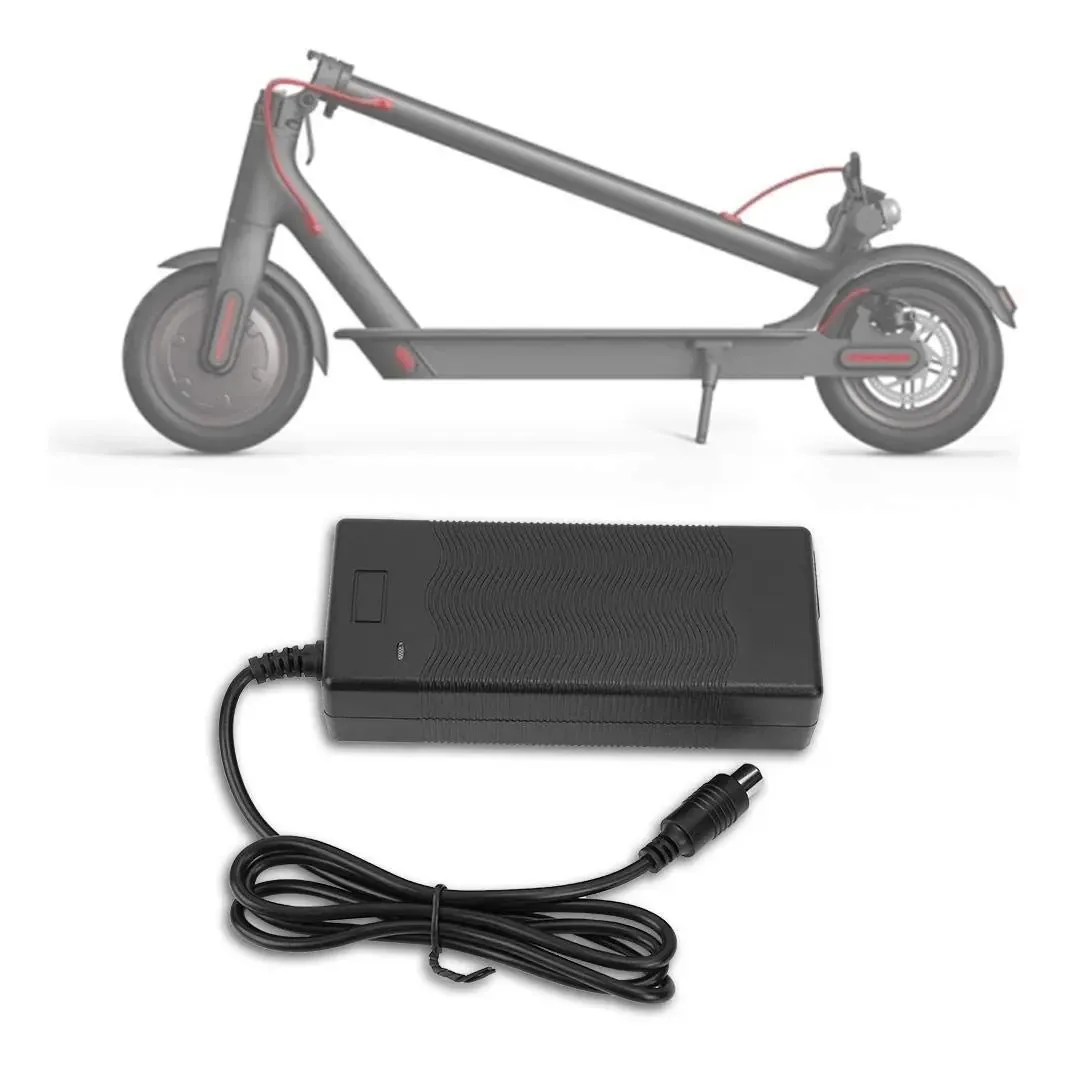 Carregador de Scooter, 42v 2a Substituição do Carregador de Scooter Elétrico Adaptador Carregador de Bateria com Indicador de Carga LED para Xiao Mi, Bicicleta Elétrica de Equilíbrio