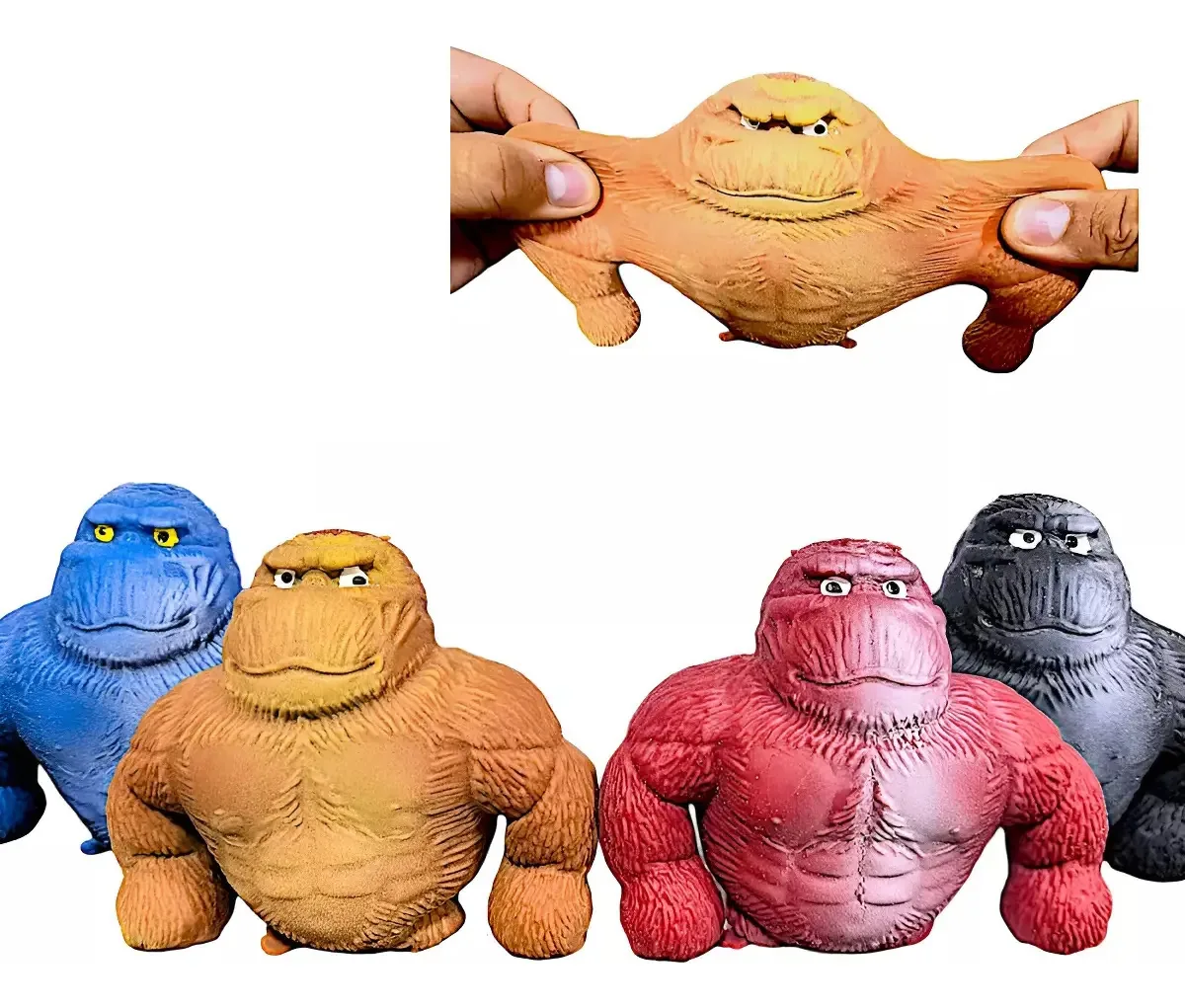 Pacote de 8 brinquedos anti-stress Chango Gorilla