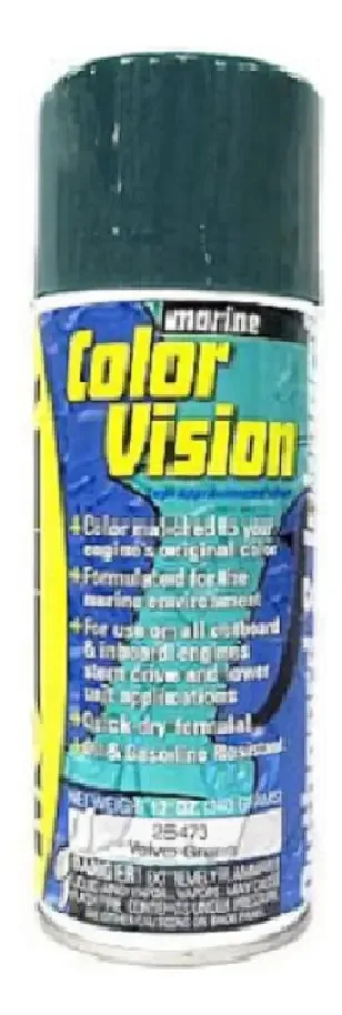 Tinta em aerossol de 12 onças para motor Volvo, cor verde 025473, acabamento fosco
