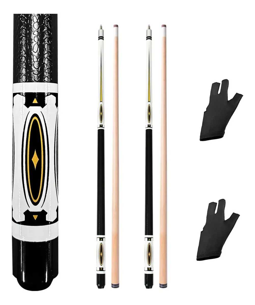 Conjunto Moyansuper de 2 tacos de bilhar de 58", 2 palitos. Cor: branco