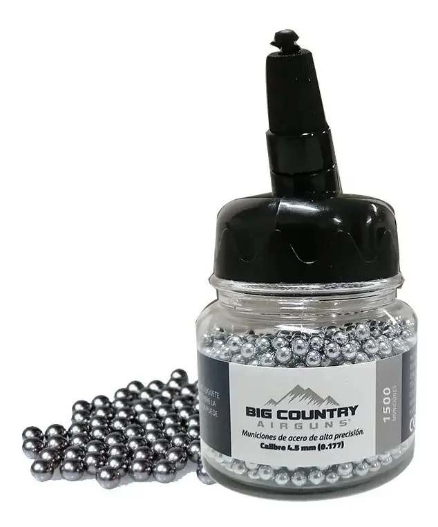 1 garrafa Bbs da marca Big Country de 4,5 mm (0,177) 1500 unidades no total