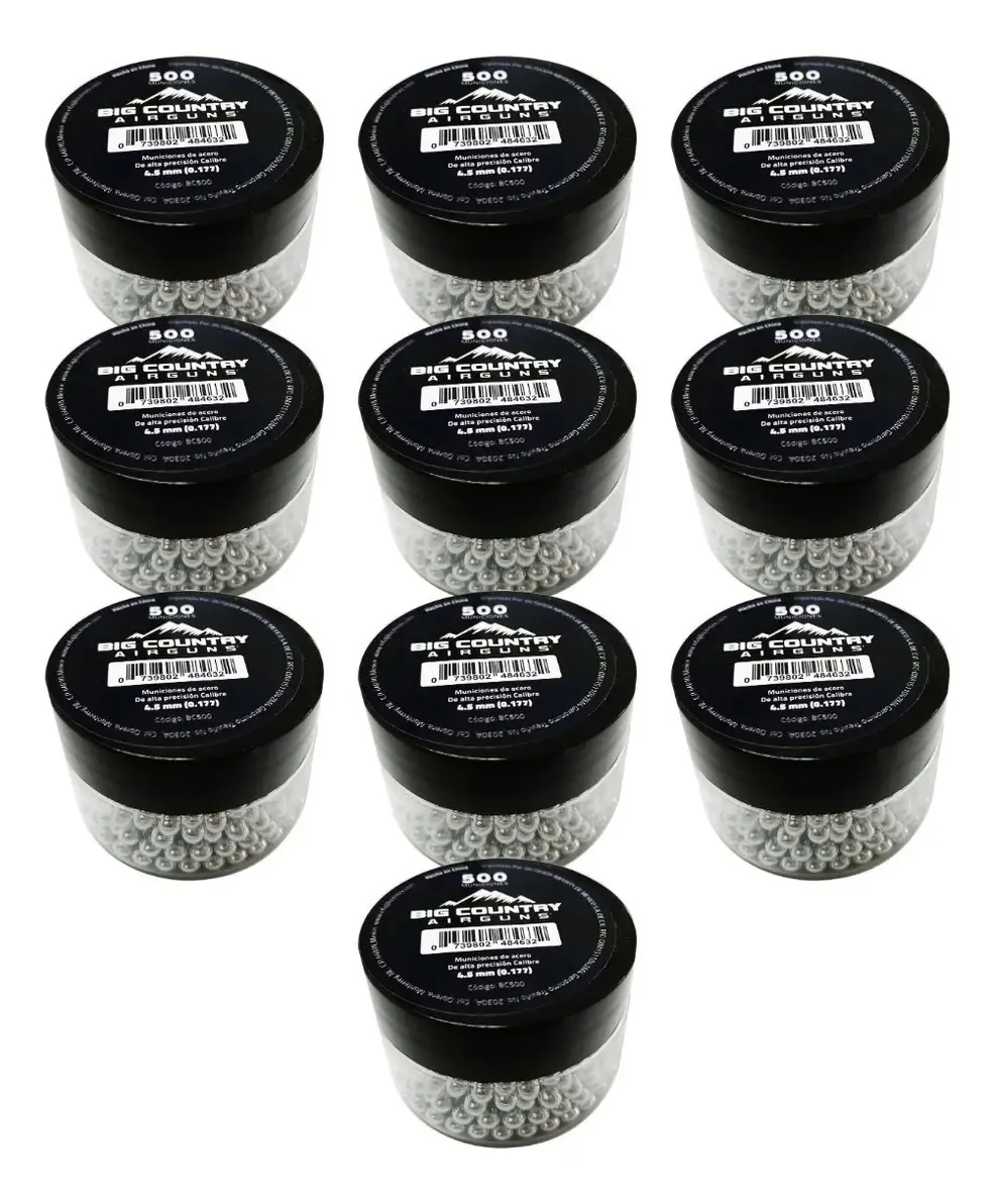 10 Bbs da marca Big Country de 4,5 mm (0,177) 5000 unidades no total