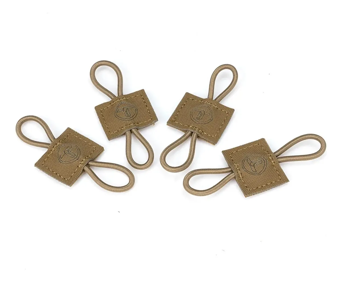 Tactical Ptt Fastener Military Rope, acessórios táticos, 4 peças, cor: marrom coiote