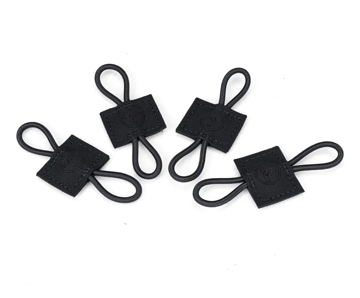 Tactical Ptt Fastener Military Rope, acessórios táticos, 4 peças, cor preta