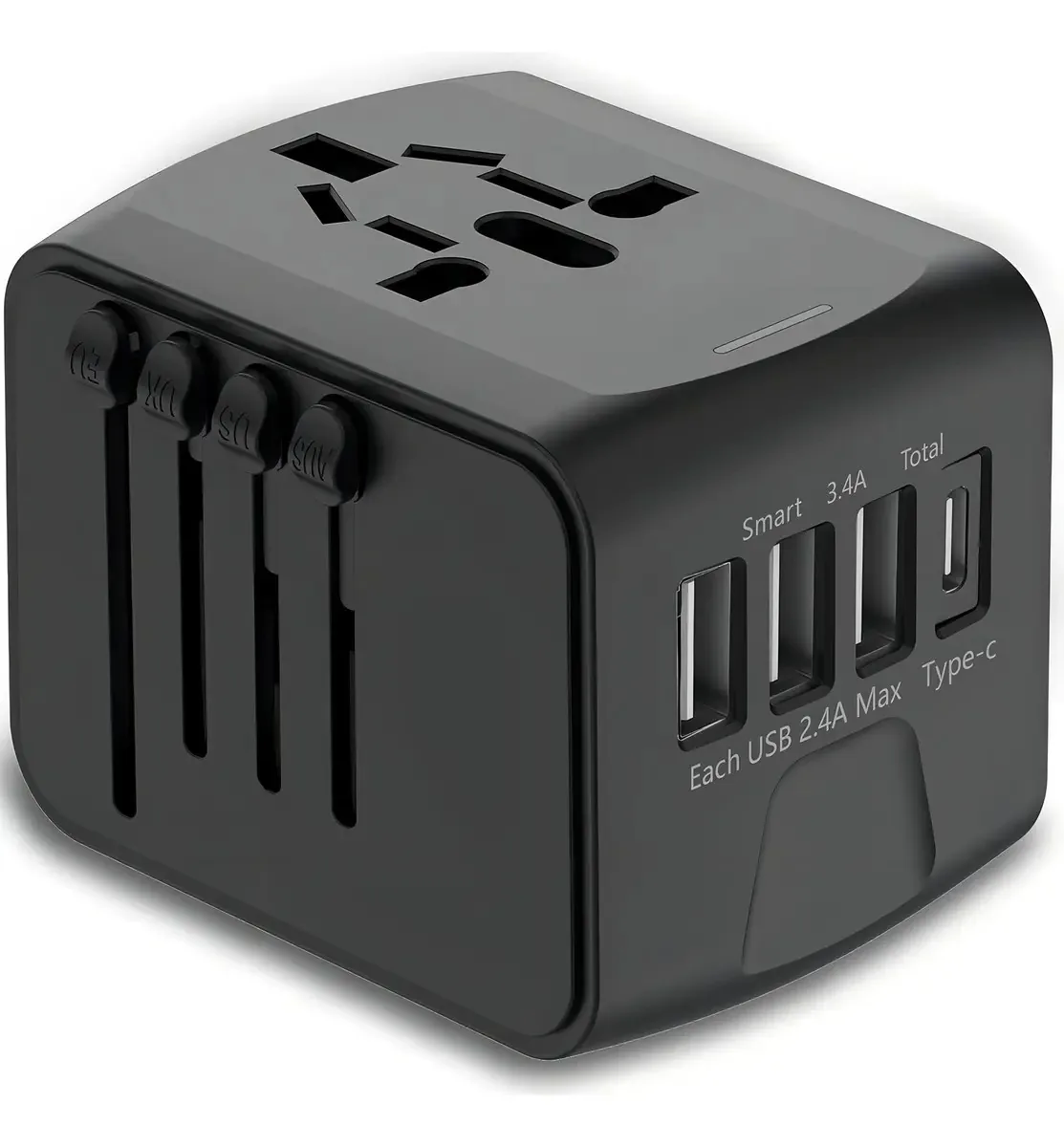 Carregador de viagem universal, adaptador USB europeu