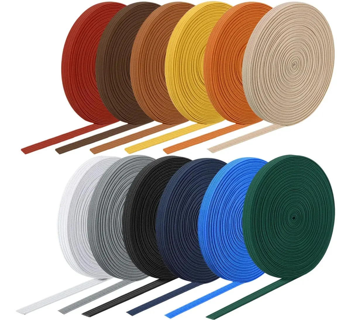 Bandas Elásticas Trançadas Coloridas Para Costura Artesanal