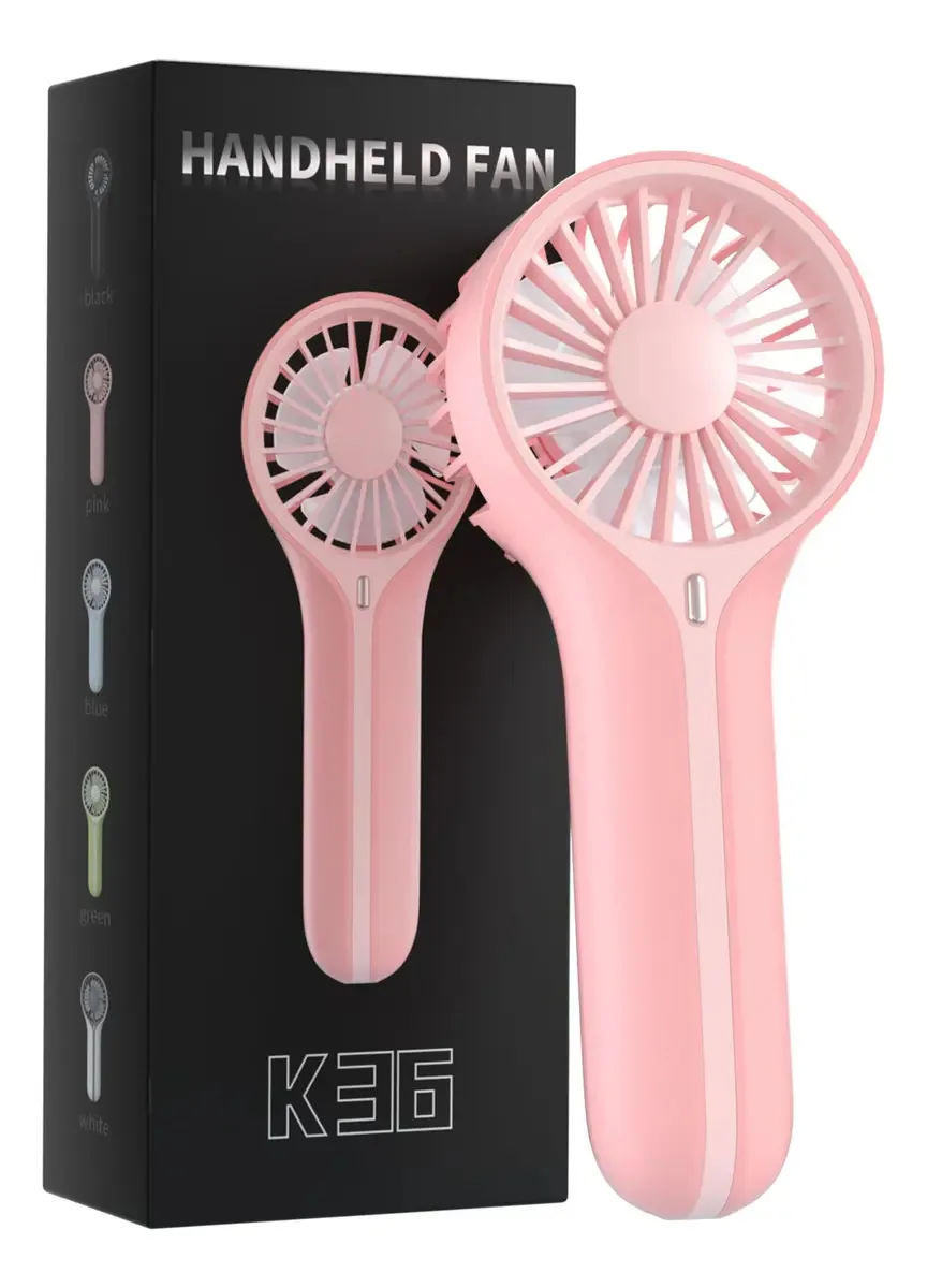 Ventilador de mão rosa