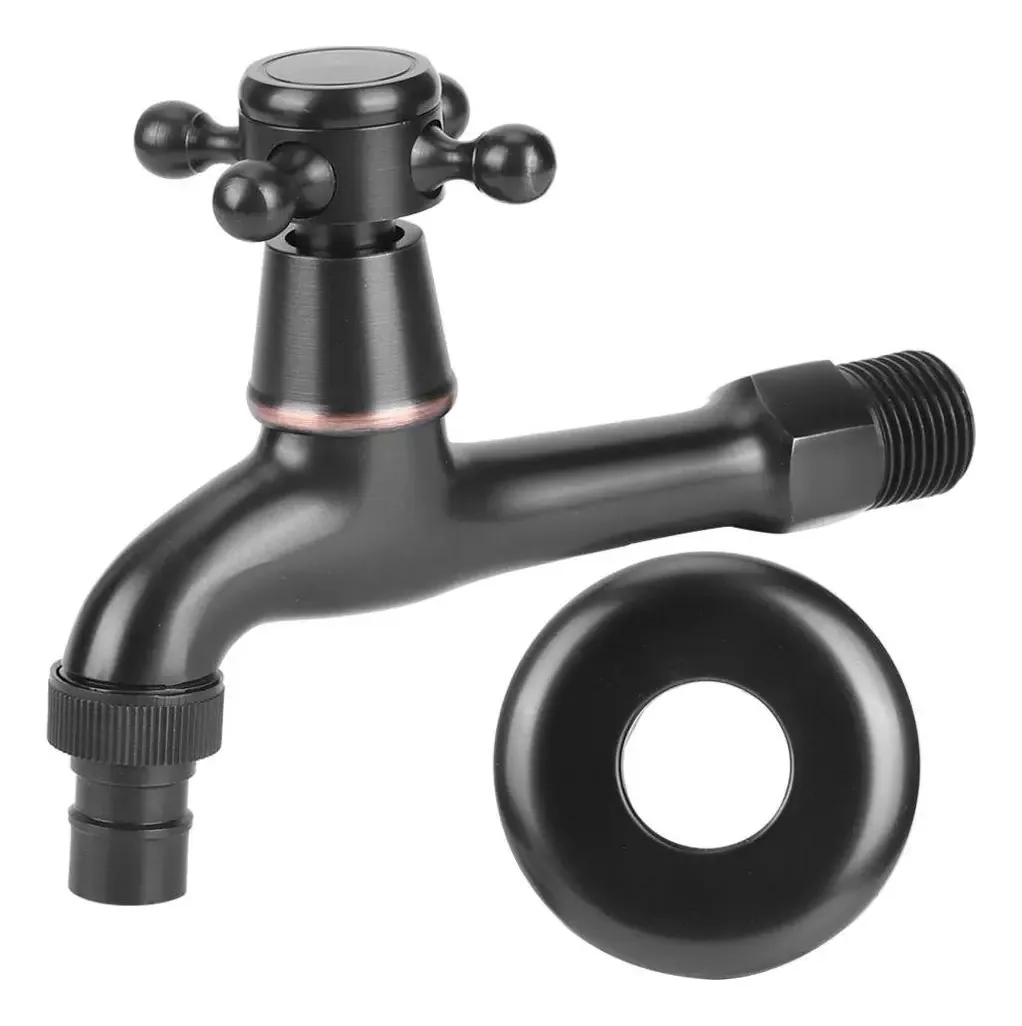 Torneira De Água De Latão Antigo Para Parede Lavadora E Mop