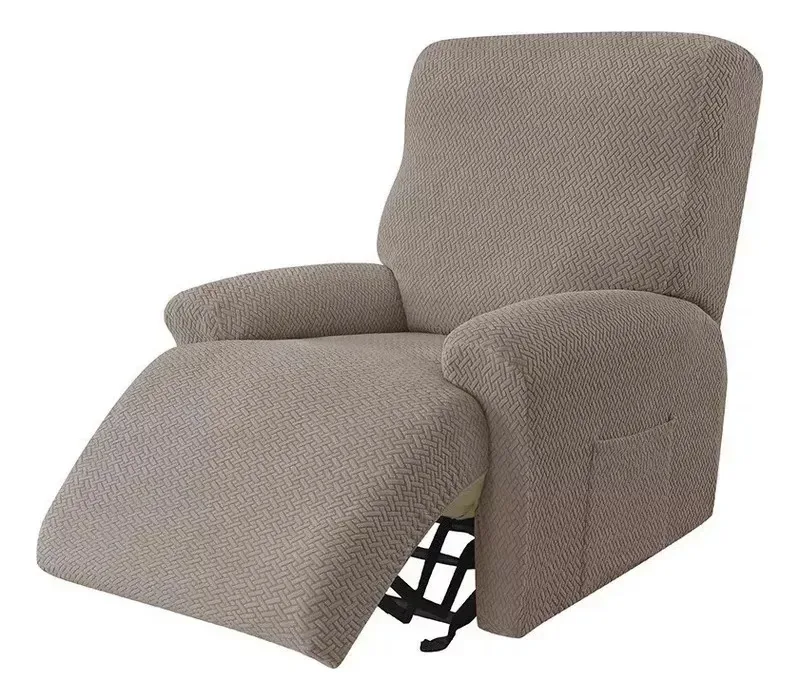 Capas de sofá reclináveis elásticas, capas de poltrona cáqui