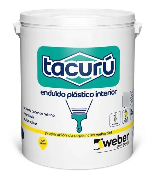 Parede interior de plástico Tacuru Tacuru 4 litros branca