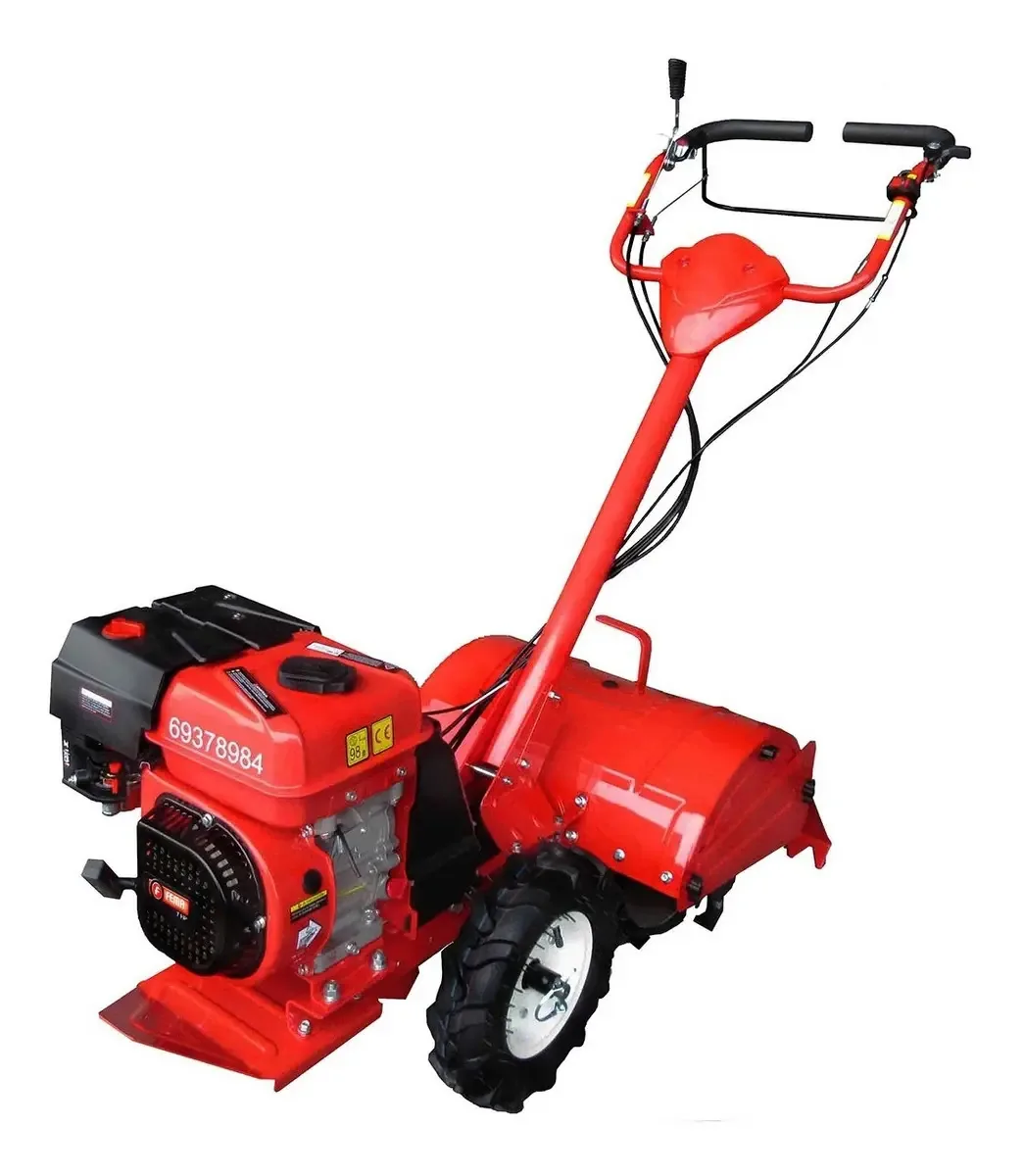 Cultivador a motor Fema de 7 HP, início manual, cultivador de 212 cc