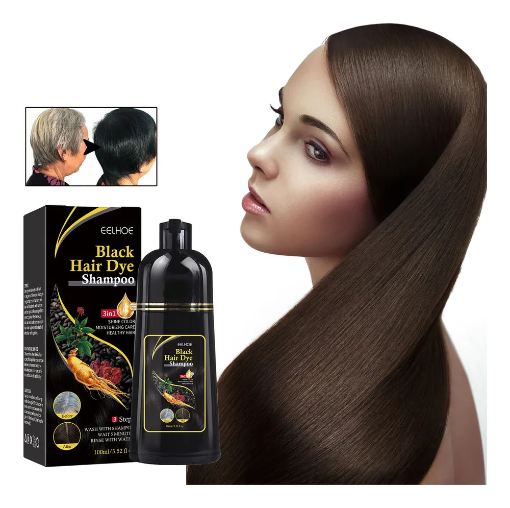 Shampoo De Cor Branca A Preta Deixe O Cabelo Preto Com Bolha