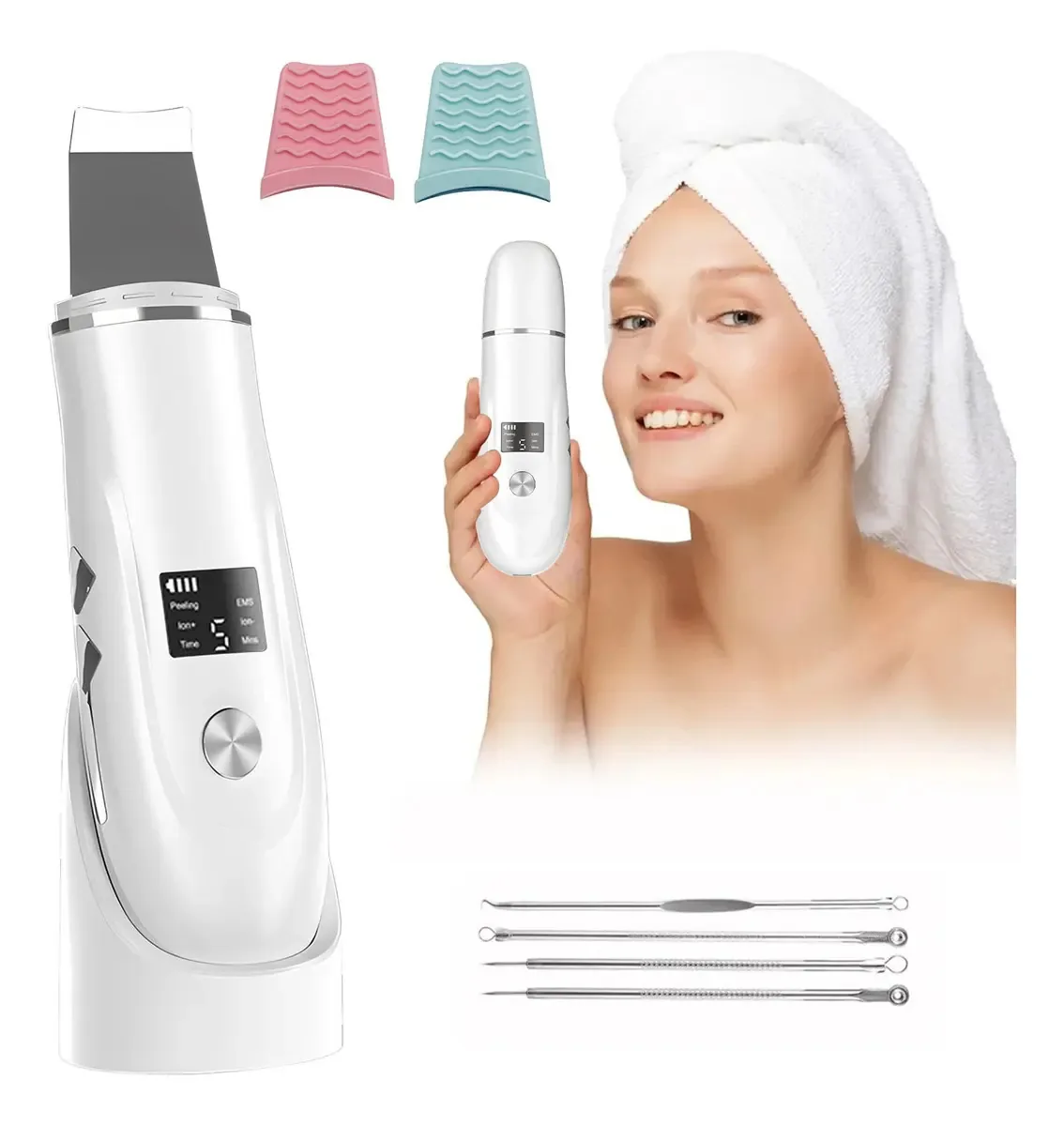 Limpador facial portátil para peeling de pele