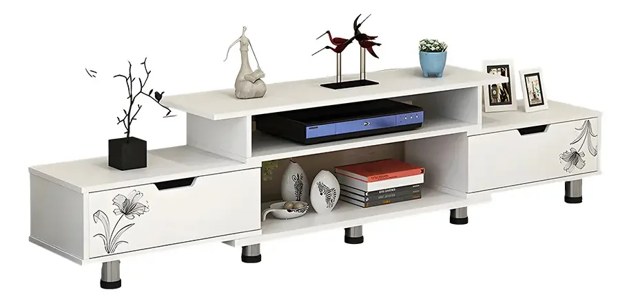 Mobiliário de mesa de TV combinatório minimalista moderno