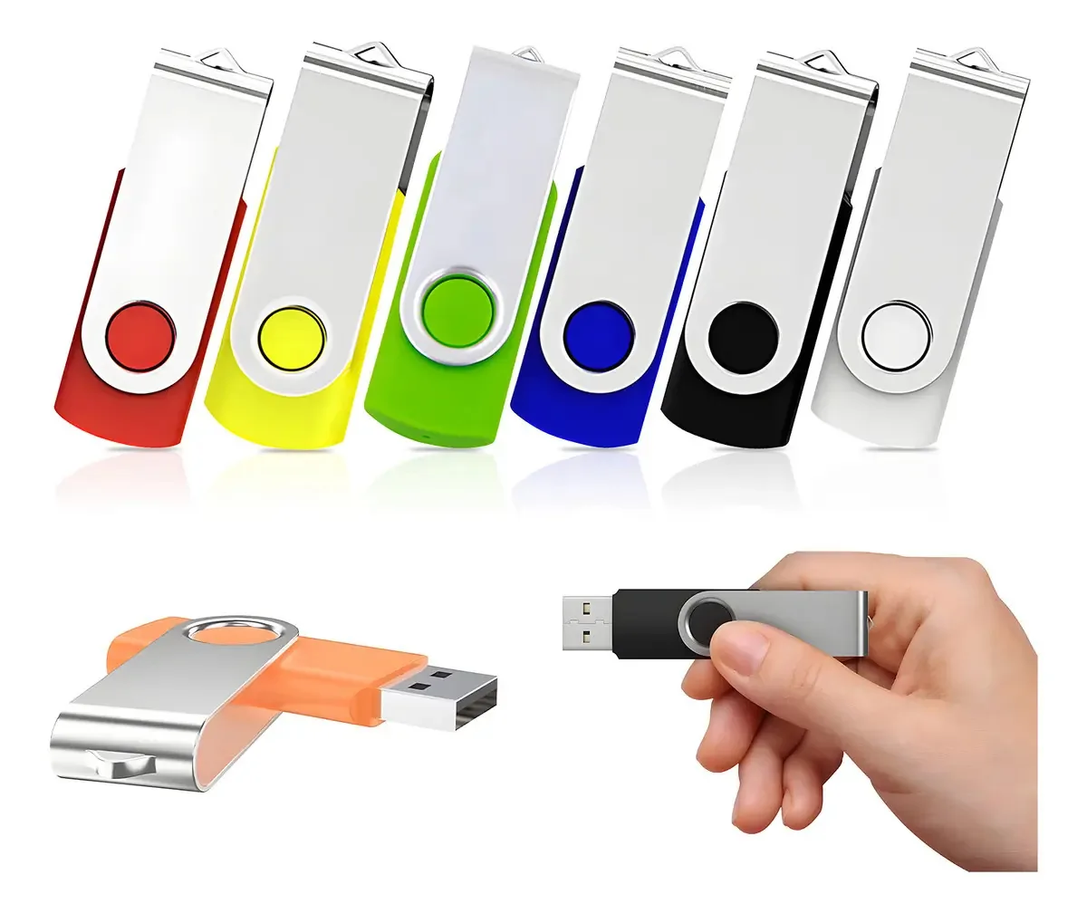20 unidades de pen drive USB de 4 GB Pen Drives 2.0 Portáteis Random Color Mix Color Color 1