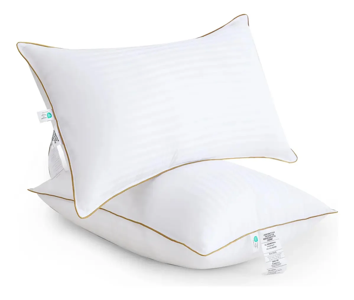 Conjunto Bafode de 2 travesseiros de cama, travesseiros Tam Hotel