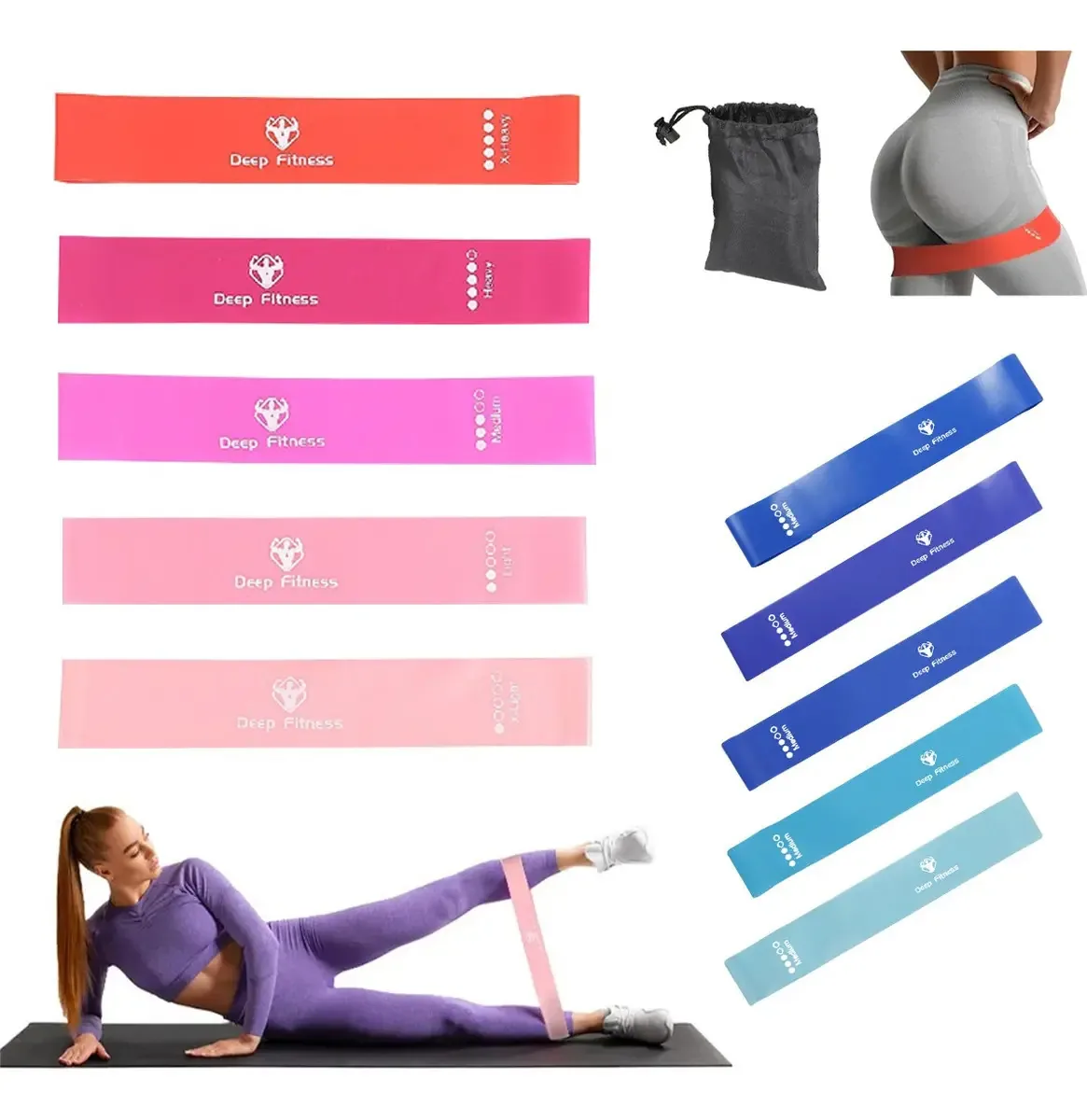 10 faixas de resistência, faixas elásticas para exercícios de ioga