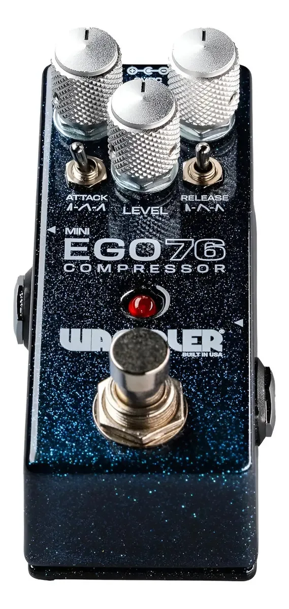Compressor de pedais Mini Ego 76 para guitarra preta