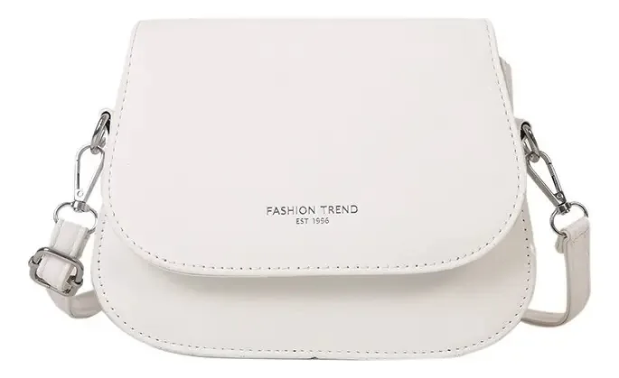 Bolsas de ombro femininas, bolsa de ombro, bolsa de cosméticos, couro sintético, branco