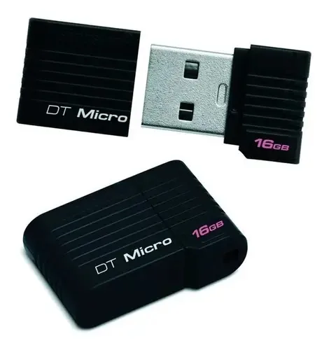 Pen Drive Kingston Micro 16gb DTMck/16GB Black Vert