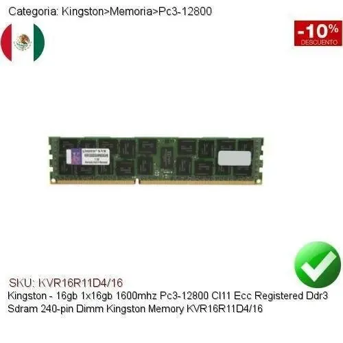 Memória RAM ValueRAM 16GB 1 Kingston KVR16R11D4/16