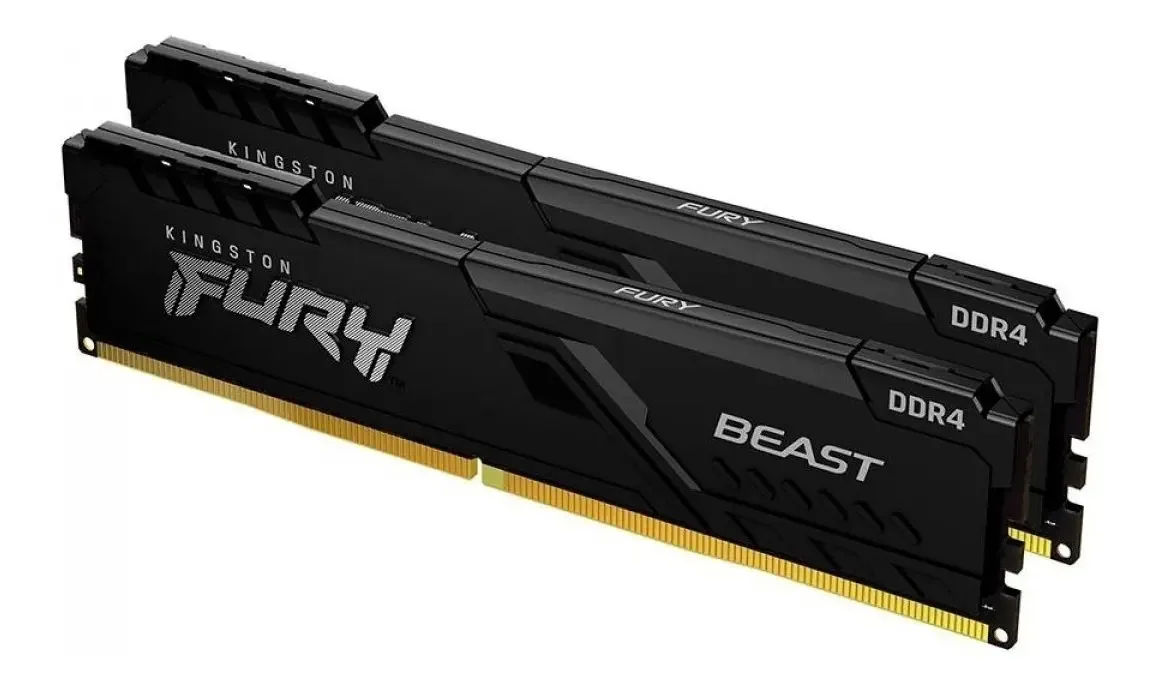 Combo 2 Memórias Ram Fury Beast Ddr4 8gb 3000mhz Kf430c15bb