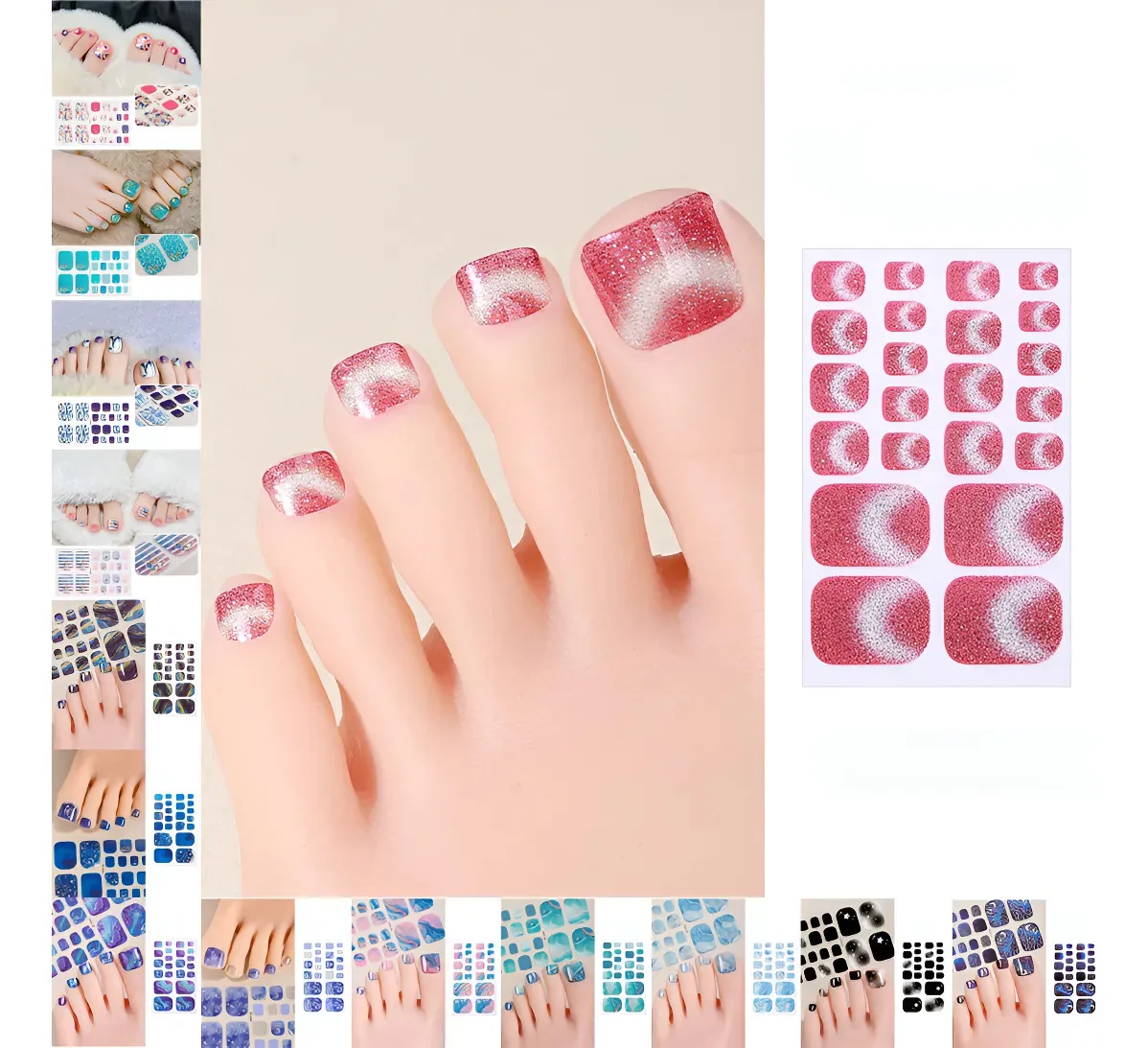 Adesivos de unhas de gel Adesivos para unhas de pés de vários estilos Zf-20