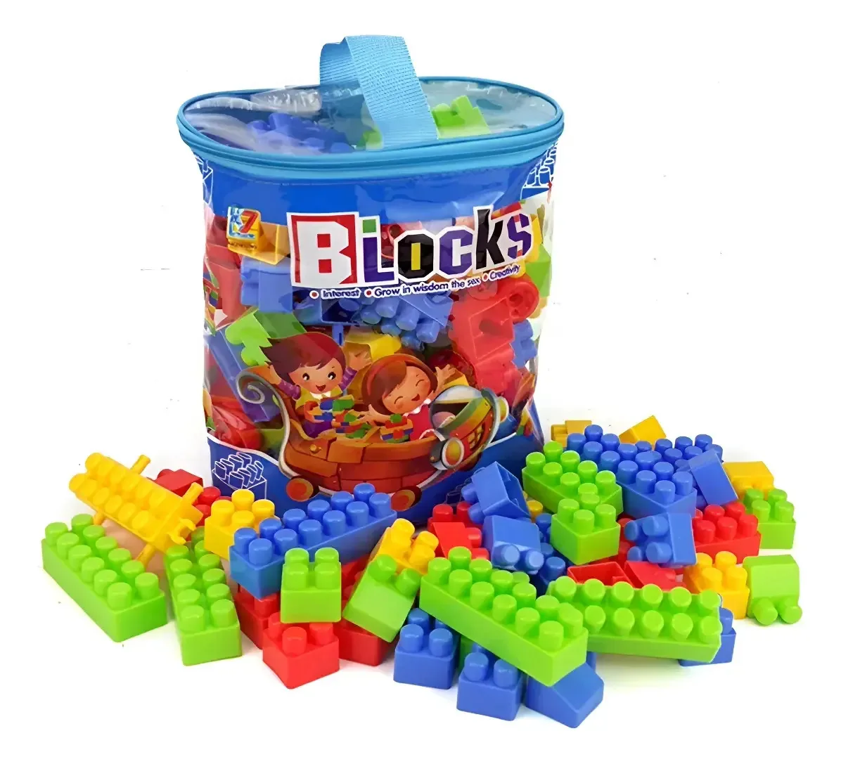 Mochila de brinquedo de construção de blocos de 100 peças Jogos de blocos Jogos de construção Jogo de construção