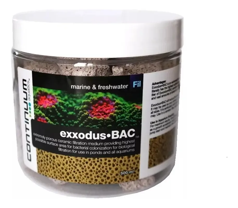 Filtro Biológico Exxodus Bac para Água Salgada 500ml Continuum
