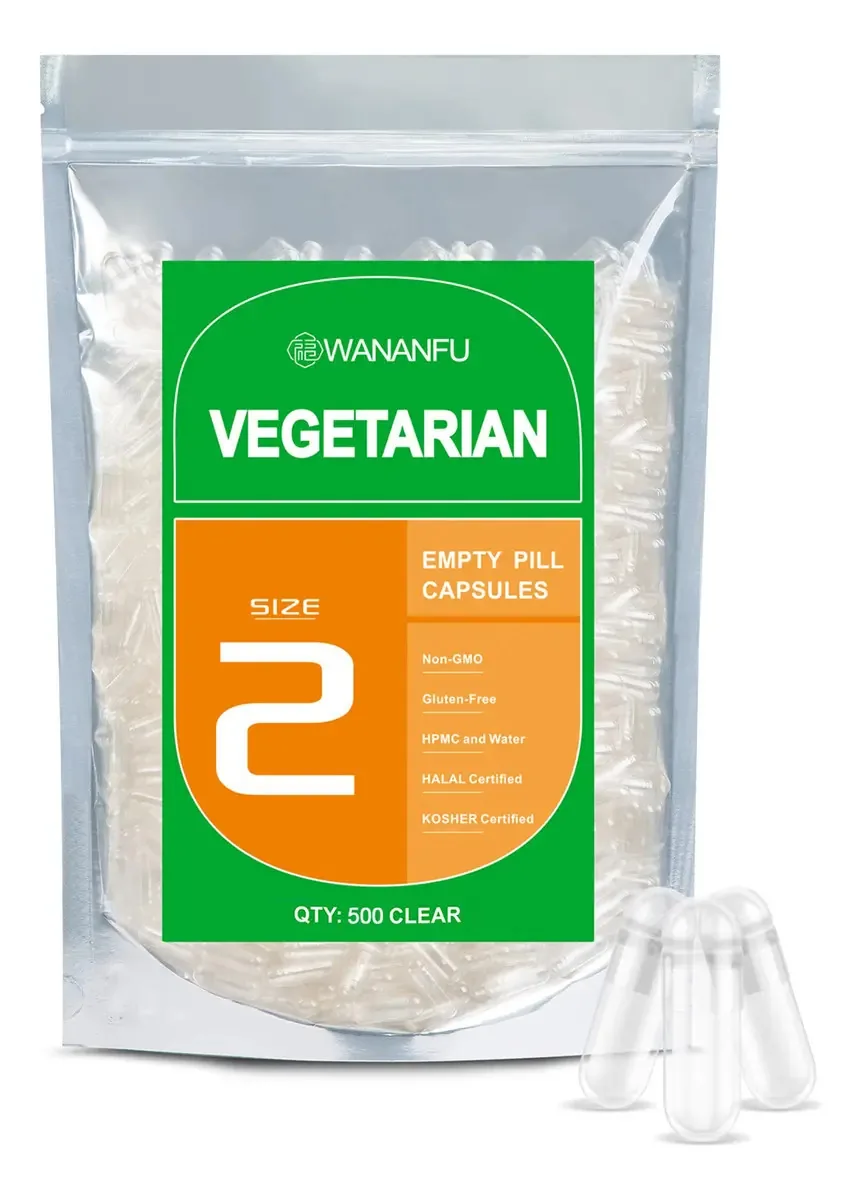 Cápsulas vazias Wananfu Vegetarian Tamanho 2 (500 unidades)