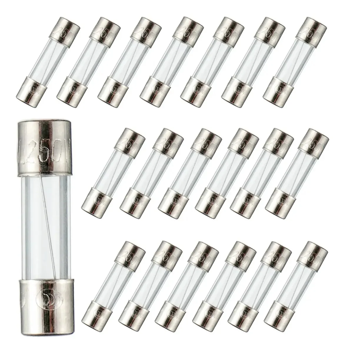 Fusíveis de vidro soprado rápido 4a 250v 20 unidades