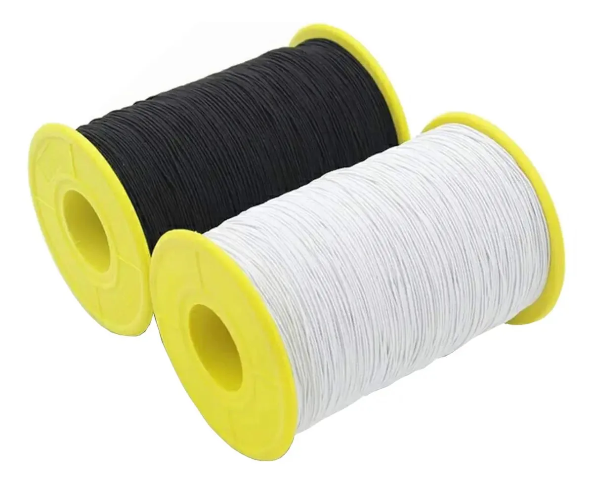 Fios elásticos Tihood 2 de 0,020 polegadas de espessura, 547 jardas, cor preto e branco