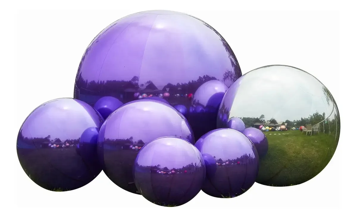 Bolas de Espelho Infláveis Gigantes Qiooqsaq para Halloween, Decoração de Eventos e Decoração, Festas, Publicidade, Espetáculos, Decoração de Palcos, 6 Pacotes Combinados 6 Combinações