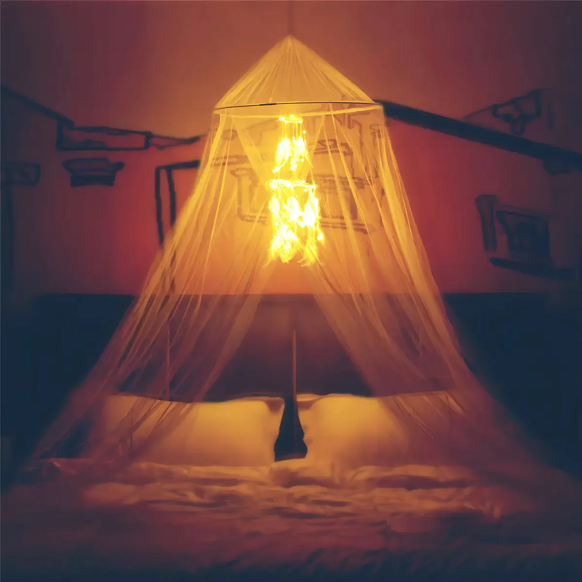 Toldo de cama Double CI White Feather Dream Catcher