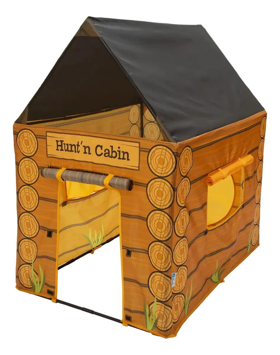 Pacific Play Tents Kids Huntn Cabin Tent Playhouse, 39 x 2. Cor Marrom
