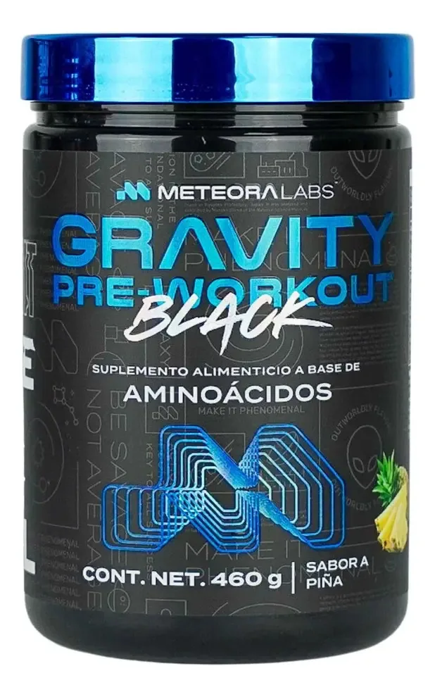 Meteora Labs | Pré-treinamento poderoso | Gravity Black Test Sabor Piña