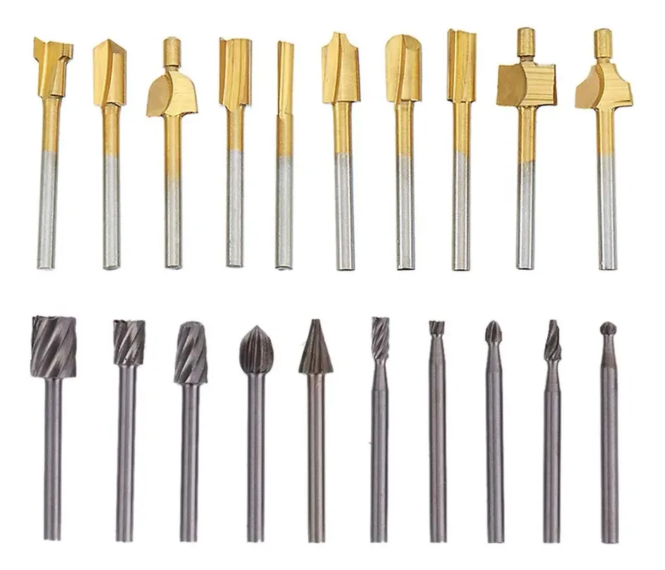 Conjunto de Brocas de Carboneto HSS para Ferramentas Rotativas