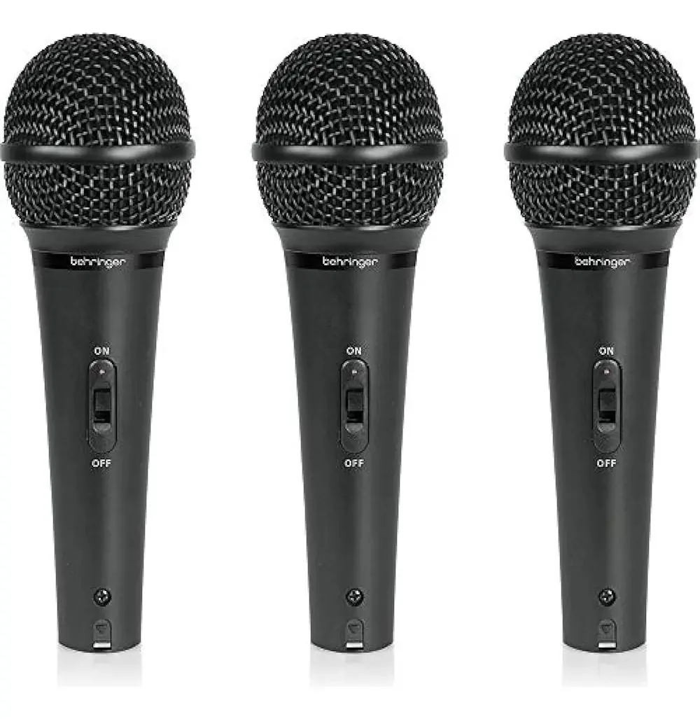 Microfones cardioides dinâmicos Behringer Ultravoice XM1800s
