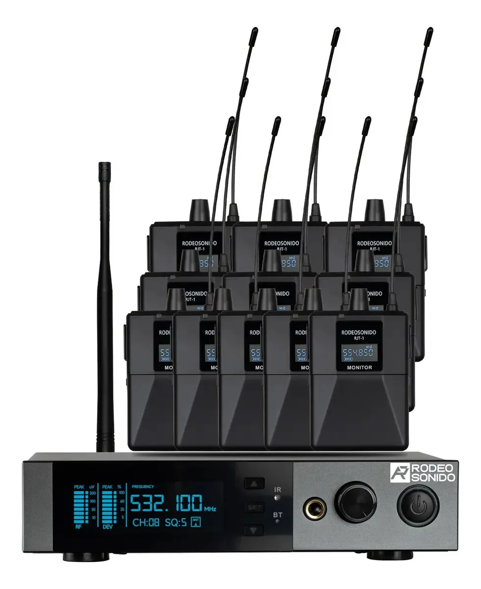 Sistema de monitoramento Rs Rjt101 Mono de 1 canal com 10 receptores