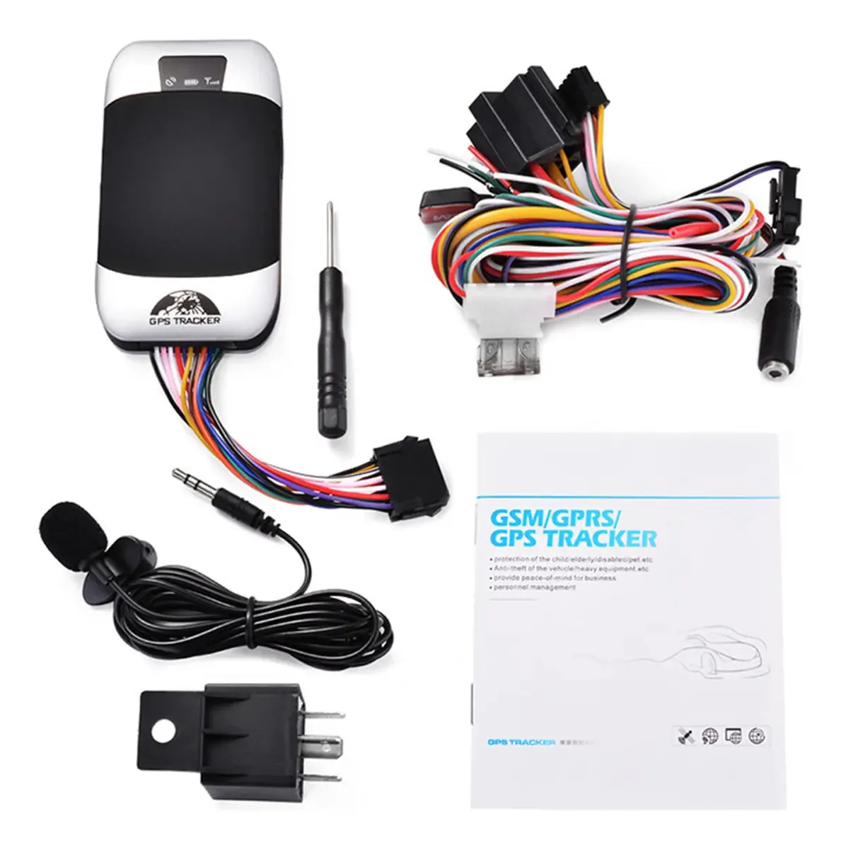 Localizador GPS com função de alarme, equipamento GPS com posicionamento em tempo real, navegadores GPS para carros e motocicletas