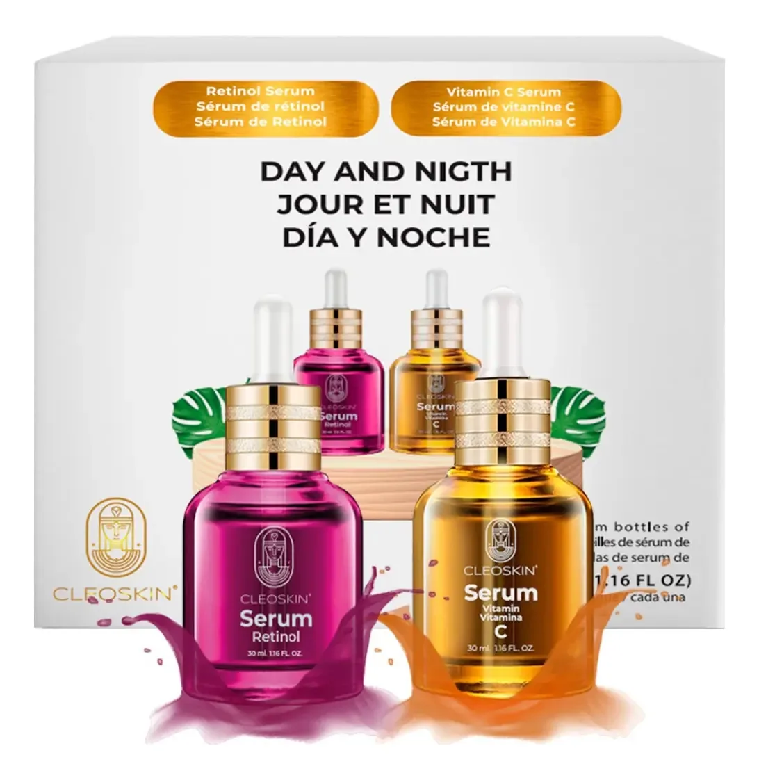Kit Dia E Noite Retinol E Vitamina C Cleoskin