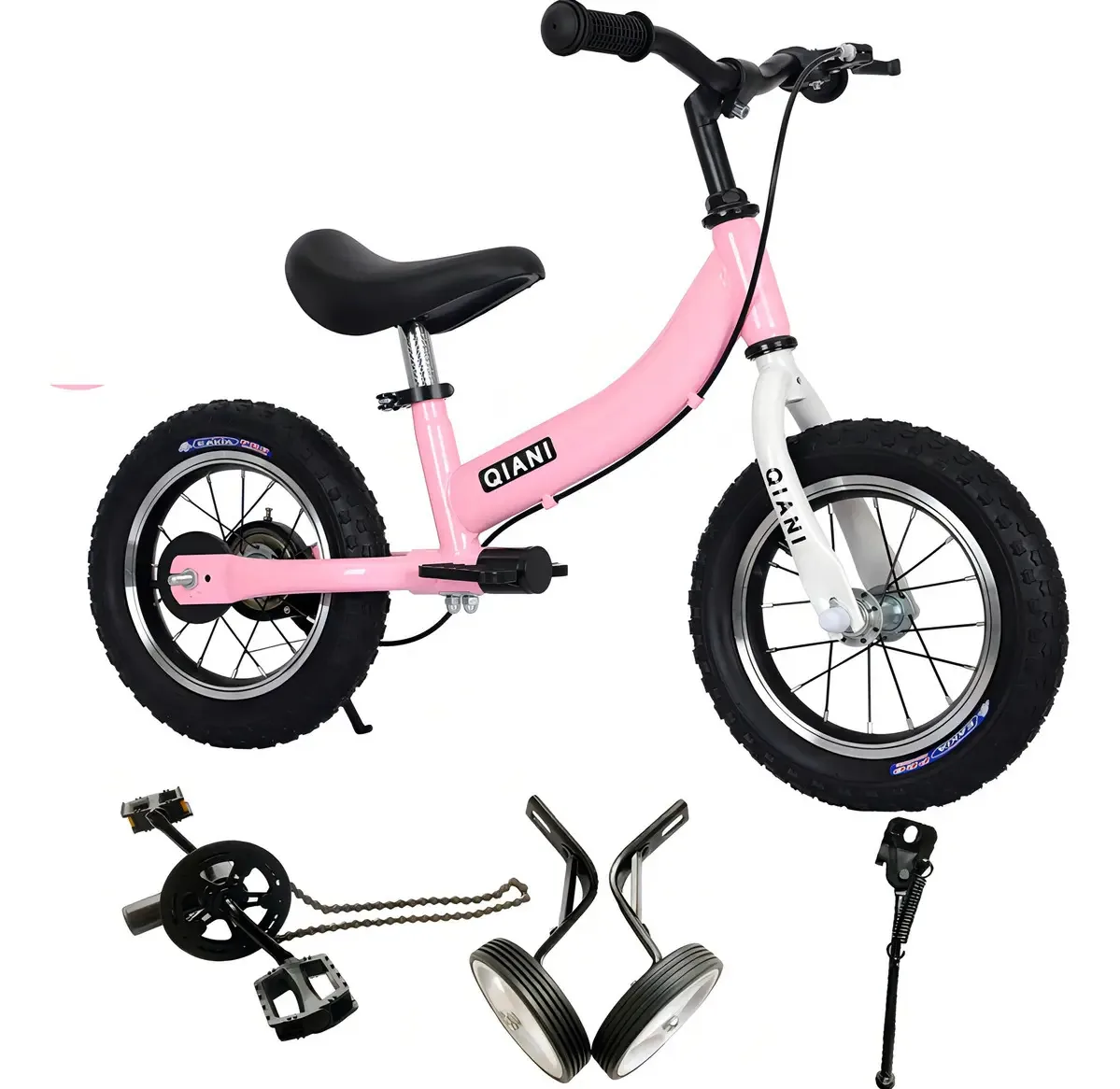 Bicicleta passeio Qiani Z12 tamanho do uadro 12" - rosa