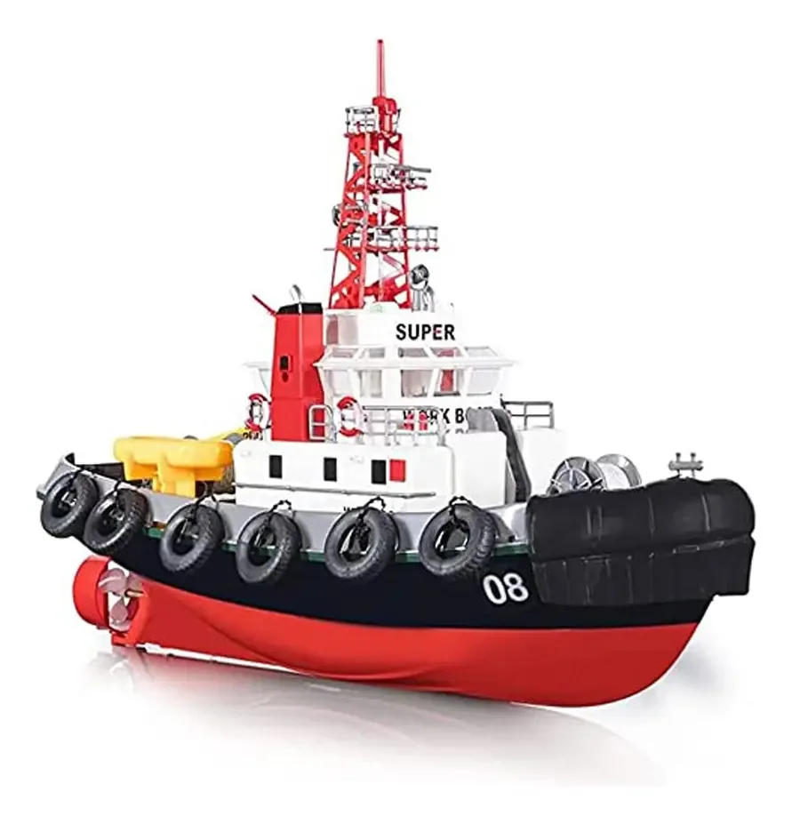 Barco de controle remoto Qaqqvq: barco de controle remoto para piscinas e lagos, barcos de controle remoto rápido para adultos e crianças, barco de bombeiros com pulverizador de água, controle remoto