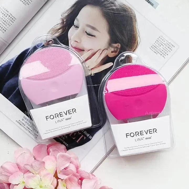 Esponja Elétrica Massagem Facial Limpeza Rosto Recarregável Color Pink