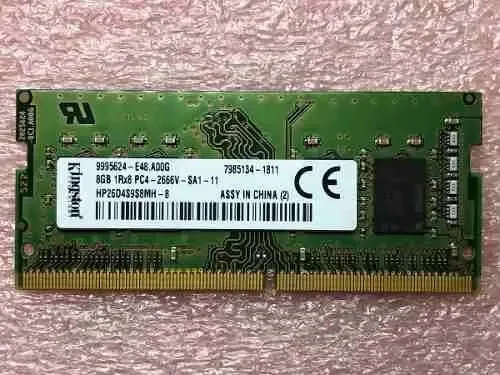 Memória RAM 8GB 1 Kingston HP26D4S9S8MH-8