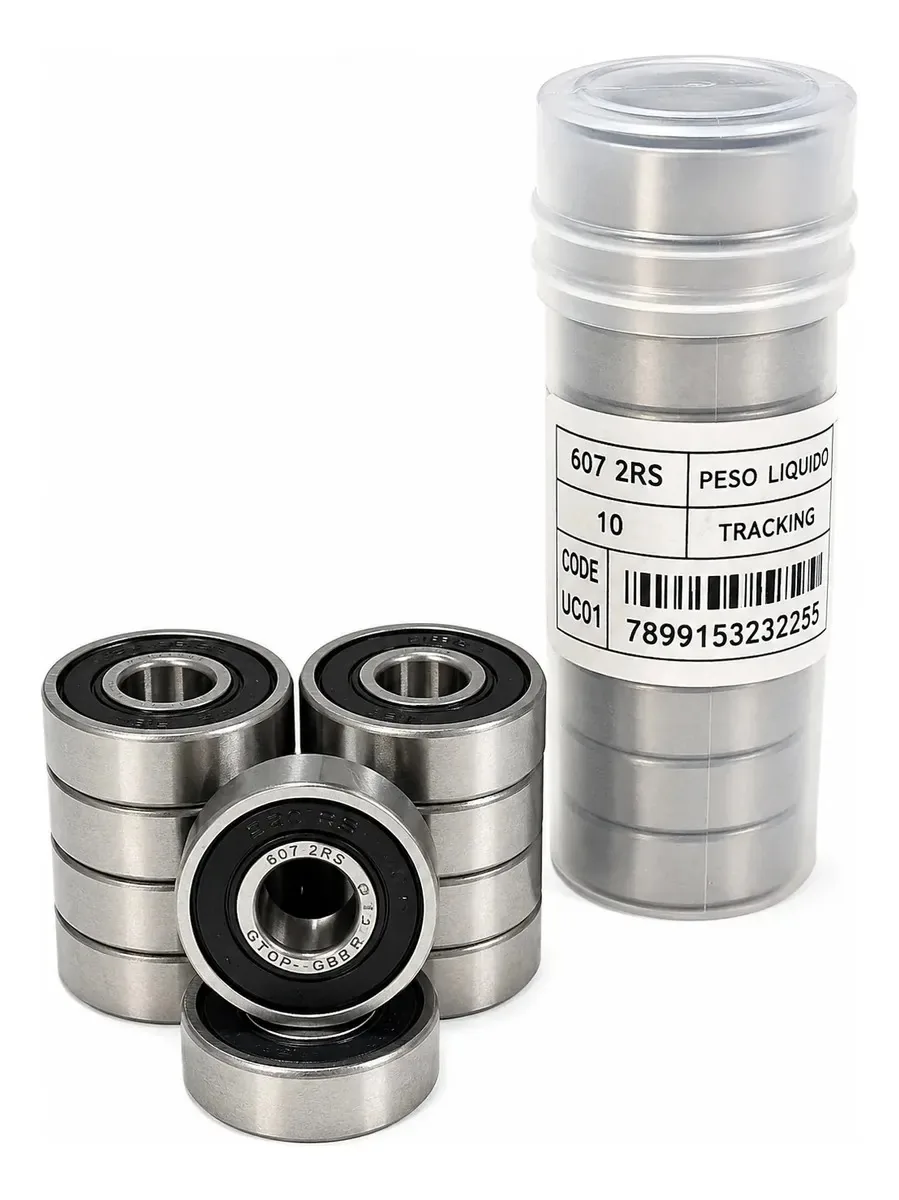 Rolamentos 607 2rs Kit Com 10 Peças 7x19x6