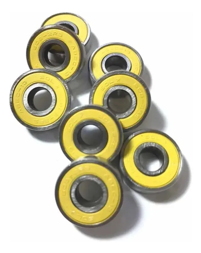 Kit 16 Rolamentos ABEC 13 Aço 2RS 8x22x7mm Skate Patins Desempenho