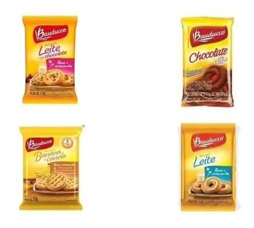 100un Biscoitos Sortidos Bauducco Sache 11,5g Atacado